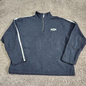 Vintage Men's 100% Cotton JJM Regina Canada 3/4 Zip-Up Sweater size M